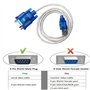 Cisco Câble De Console Câble Série Rj45 à DB9 et RS232 à USB (2 en 1) Pour Périphérique Cisco 1.8M + 1M