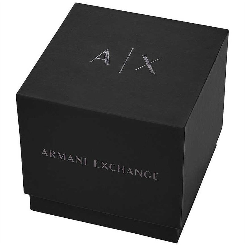 Image secondaire de Armani Exchange Montre pour homme , mouvement chronographe, boîtier en silicone noir de 45 mm avec bracelet en silicone, AX7105