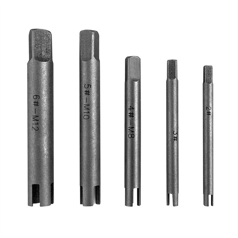Image secondaire de QWORK® 5PCS Extracteur de robinet , Extracteur de taraudage , Extracteur de vis Acier ,Vis Stripped Jeu de robinets extracteurs