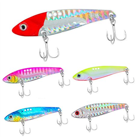 senvenelec 5 pièces VIB Leurres de pêche durs