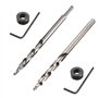 Saipor 2 Pcs 9.5mm Foret de Trou de Poche 6.35mm Tige Hexagonale et Tige Ronde Foret Fraise Meche Etage pour Gabarit de Perçage