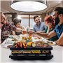 Appareil à Raclette per 8 Persone Grill Électrique de Table Plaque de Cuisson Portatile Grillles Barbecue Machine con 8 Mini Poë