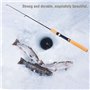 DEWIN Canne à Pêche, Mini Canne à Pêche Rétractable en Fibre de Carbone Pliage Tige de Pêche Télescopique de Glace Antidérapant