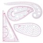 Couture Règle 4 Pièces Règle Métrique Règle de Courbe pour la Couture Modèle de Dessin Outil Sur Mesure pour Vêtements de Bricol
