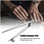 Akozon 200mm Compas en Acier au Carbone Professionnel Compass Pencil Grande Diviseur d'ailes en Cuir Outil Rotatif Sépar