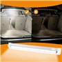 12V Barre de lumière intérieure à LED, Eclairage Voiture Lumineuse avec Interrupteur Marche/arrêt 1200LM Barre de Bande Lampe po