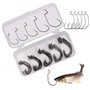 DXIA 50Pcs Boîte Hameçons