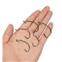DXIA 50Pcs Boîte Hameçons, Acier à Haute Teneur en Carbone Crochets Décalés de Pêche Convient à Leurres Cuillères Offset Hooks, 