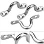 TDDL 16 Pièces Boucles de Pont pour Kayaks Pontet INOX Oeil Plaques Forme à Bosse Boucle Fixe Platine à œil Plate Pontet avec 32