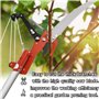 Élagage de cisailles de jardin, cisailles de bordure, à long manche, 2 en 1 Ciseaux à branches hautes pour extérieur Cisailles à