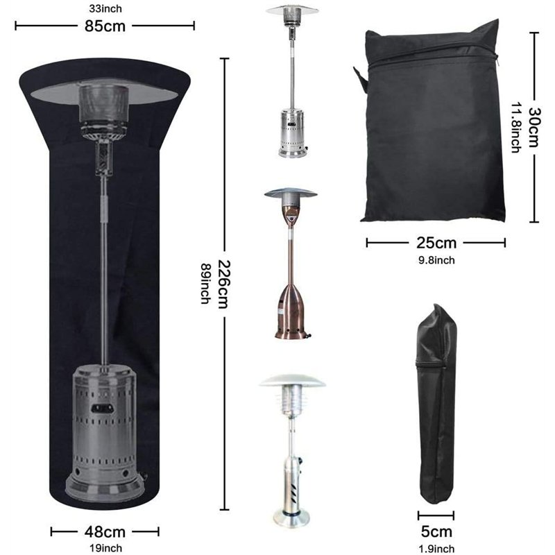 Image secondaire de Couverture de Chauffe-Patio Housse pour parasol chauffant210D Bache de Protection pour Chauffage de Terrasse Extérieur Anti-Pous