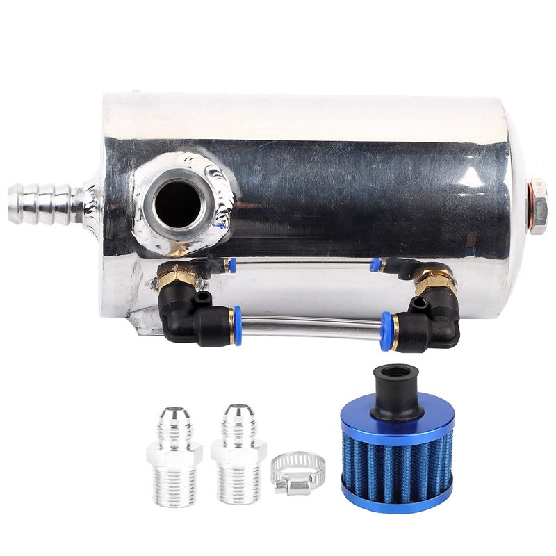 KSTE Oil Catch Can, 0.5L Universal Oil Catch Can en Alliage d'aluminium reniflard Réservoir Réservoir avec Filtre à air