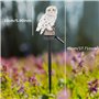 Wovatech Hibou solaire lumières jardin extérieur - lampe de pelouse hibou LED étanche - lumière créative de paysage de nuit pour