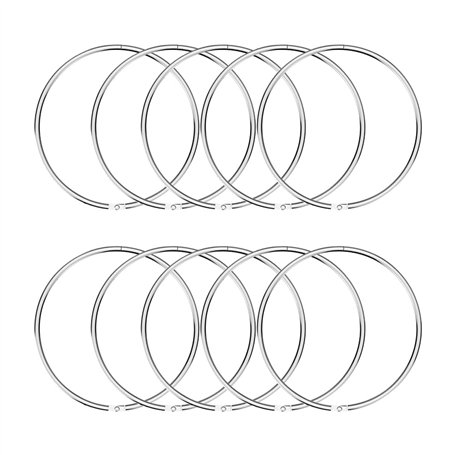 CYIOU 10 Pcs 55mm Anneaux de Reliure Livre Anneaux Articulés en Métal Feuilles Mobiles Anneaux Classeur 2.2 Pouces Anneau de Rid