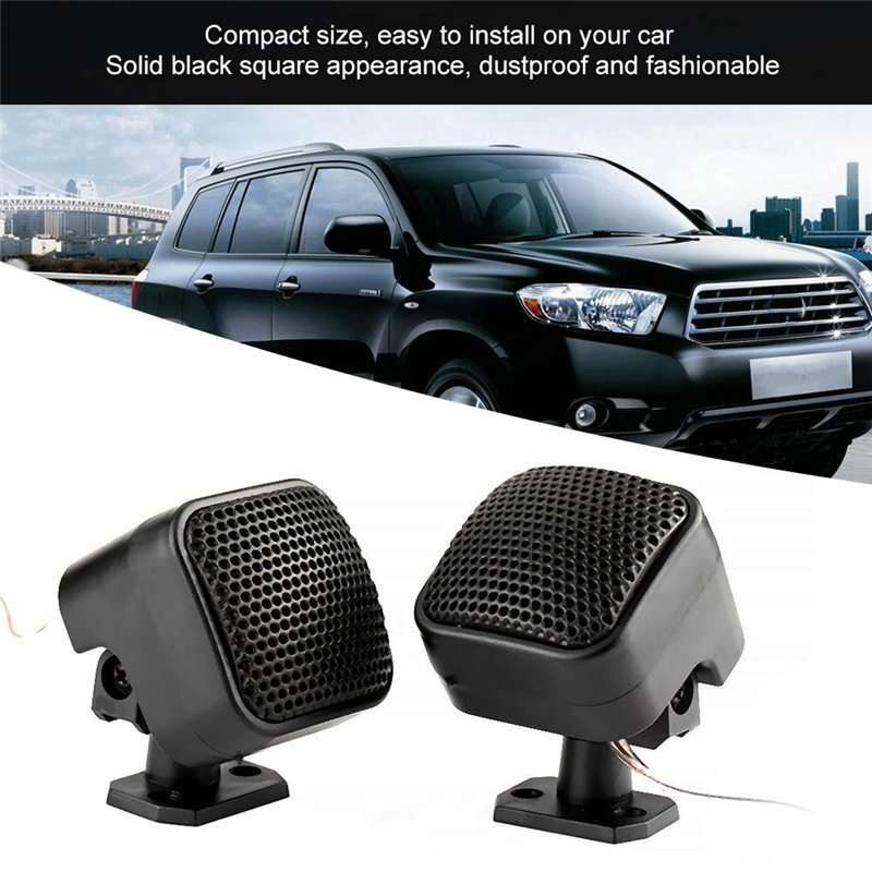 Image secondaire de Gorgeri 2 pièces Haut-parleur audio de voiture, petite enceinte carrée fort audio musique tweeter haut-parleur 500 W