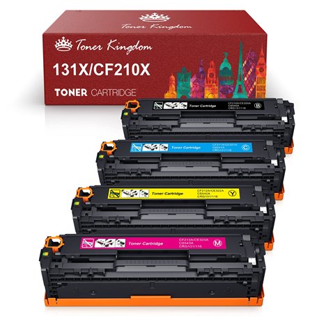 Toner Kingdom Cartouche de Toner Compatible pour HP 131X CF210X CF210A 131A pour HP Laserjet Pro 200 Color M251n M251nw M276nw