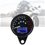 Qiilu Compteur de vitesse de moto, Compteur de vitesse de moto universel, 0~160KM / H Moto Tachymètre Numérique LCD Compteur de 