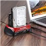 Tccmebius TCC-S862-DE USB 2.0 à SATA IDE Dual-Bay HDD Disque Dur Station d'accueil avec Lecteur de Cartes et Hub USB 2.0 pour 2.