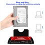 Tccmebius TCC-S862-DE USB 2.0 à SATA IDE Dual-Bay HDD Disque Dur Station d'accueil avec Lecteur de Cartes et Hub USB 2.0 pour 2.