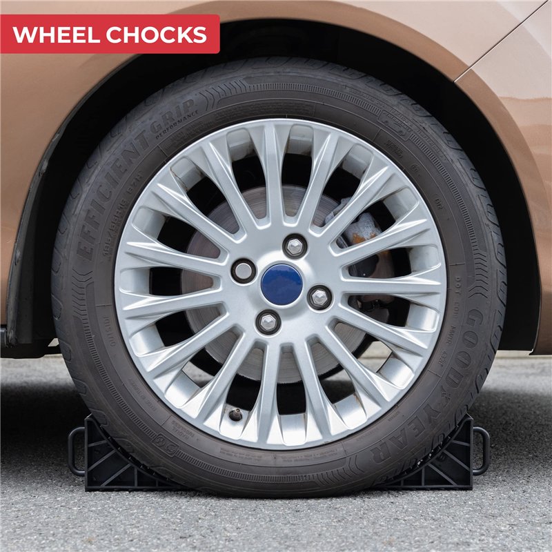 Image secondaire de GADLANE Lot de 2 Cales pour Camping-Car, Voiture, Caravane et Moto - Cales en Plastique Rigide avec Poignée - Cale Roue Voiture,