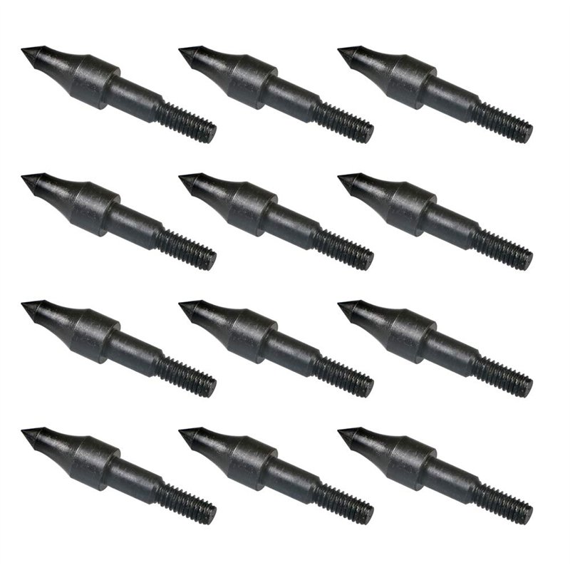 Namvo 12pcs 100grn Black Screw in Practice Broadheads Arrowheads, Tir à l'arc Bullet Field Points, Small Game Crossbows Compound