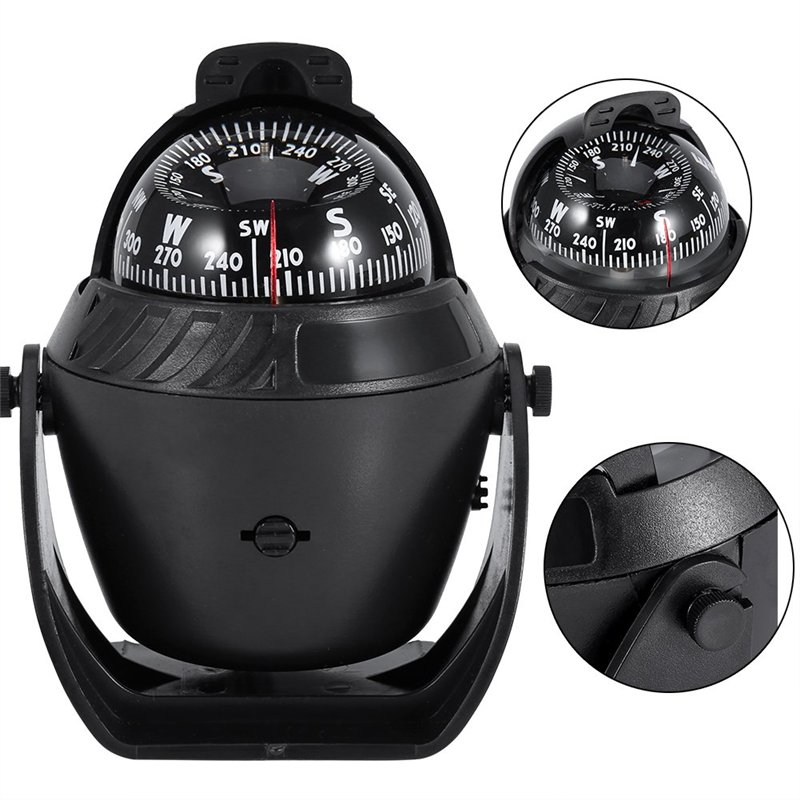 Boussole de Bateau, Boussole de Camping, Boussole de Navigation électronique de Navigation LED de Boussole Marine de Bateau de V