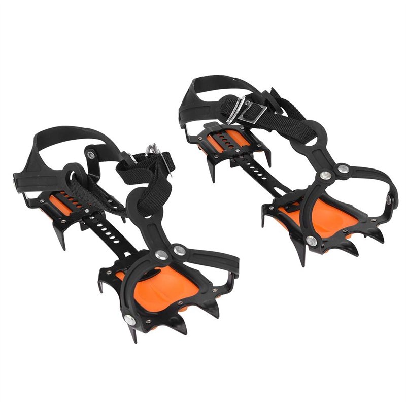 Crampon adulte avec 10 dents en acier au manganèse, crampons de glace renforcés, griffes de crampons résistantes à l'usure, pour