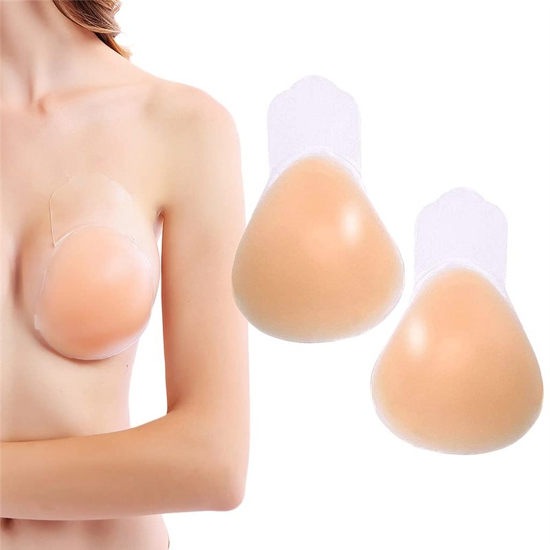Soutien-Gorge adhésif en Silicone Push Up Invisible pour Femme Universel réutilisable Bonnet sans Bretelles rembourré pâte Le So