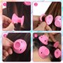 Locisne 50 pcs Silicone Pas de chaleur Hair Curlers + 1 French Hair Braiding Tool, Pas de chaleur Hair Curlers Magic Soft Roller