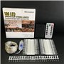 Microwear Guirlande Photo,10M100LED 8Modes,Alimenté par USB ou Batterie,avec Télécommande,Lumineuse LED d'intérieur pour Chambre