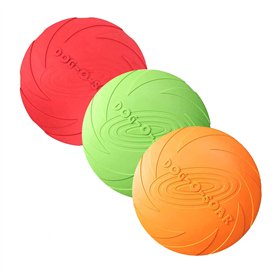 WENYIEN 3 Pièces Frisbees pour Chien,Pet Soucoupe Volante,Disque Volant en Caoutchouc, Jouet interactif en Plein air,7 Pouces /  WENYIEN 3 Pièces Frisbees pour Chien