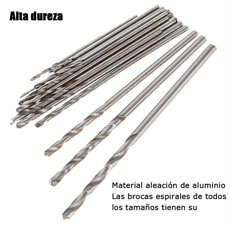 Image secondaire de Bestgle Lot de 20 mini forets hélicoïdaux en acier rapide HSS 0,3 mm-1,6 mm