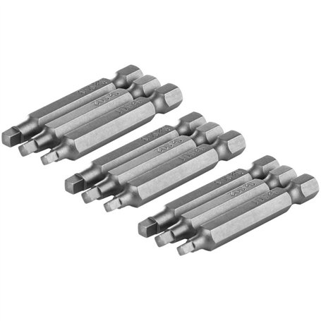 Bestgle 6.35mm Tige Jeu de 3 Set 3pcs Embouts de Tournevis à Tête Carrée Magnétique