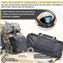 Mission Darkness X2 Faraday Duffel Bag + Detachable MOLLE Faraday Pouch (Gen 2) // Military-Grade RF Shielding for Large Electro
