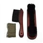 Lot de 3 brosses de billard et accessoires - Outil de nettoyage de table de piscine avec rails, pinceau et queue en tissu