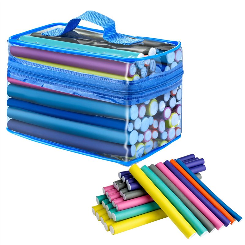 Diealles Shine Rouleaux Bigoudis Cheveux, 42 Pcs Twist-Flex Bigoudis en Mousse pour Salon de Coiffure ou DIY, Multicolores Acces