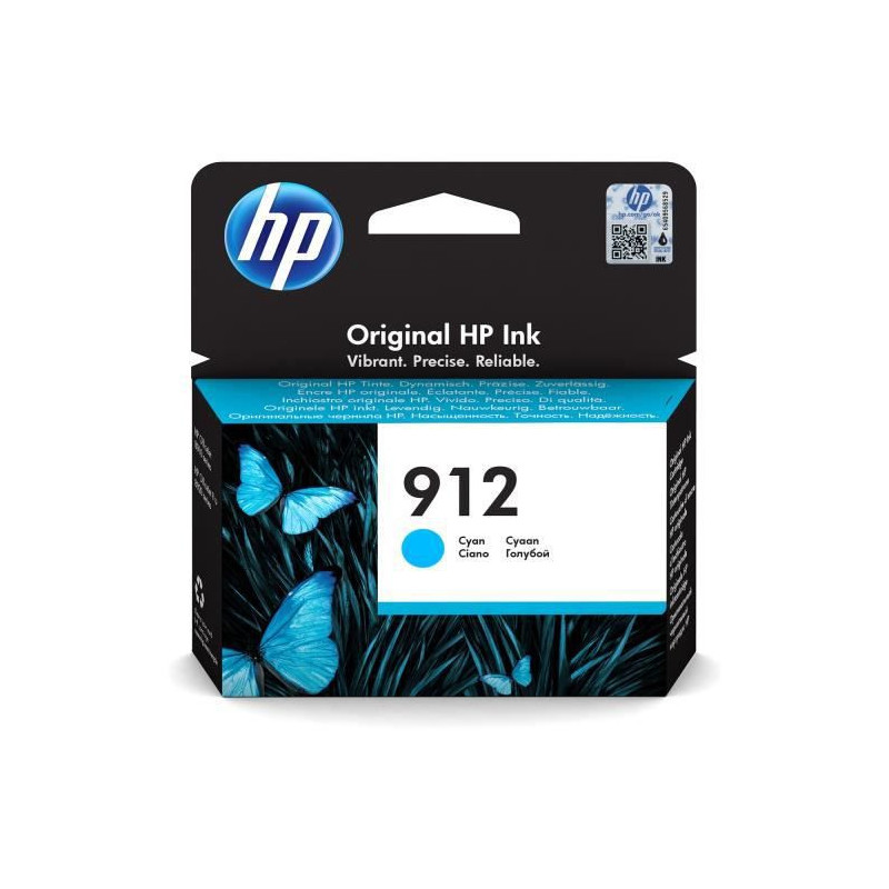 HP 912 Cartouche d'encre cyan authentique