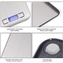Balance de cuisine numérique, balance de cuisson électronique en acier inoxydable de 5 kg, balance pour aliments ultra-mince élé