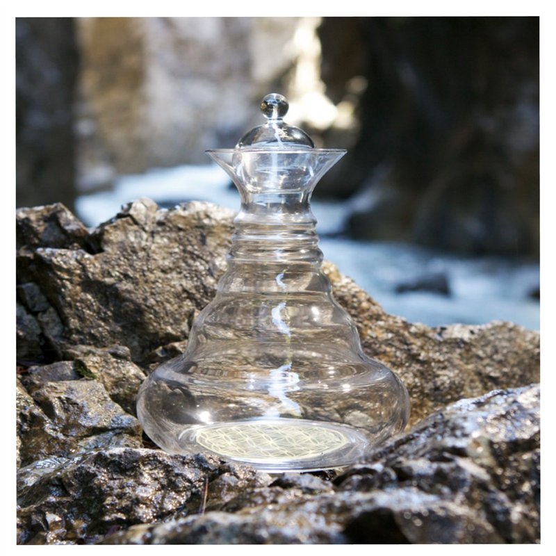Image secondaire de Carafe Golden Alladin 1.3l by Nature's Design, Transparent, Gold, 28 cm