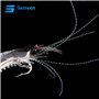 Senven Les appâts artificiels pour crevettes, leurres de pêche, leurres de pêche forment une crevette bionique lumineuse pour la