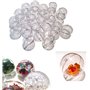 PIQIUQIU 24 Boules de Noël en Plastique Acrylique Transparent Diamètre 6 cm Transparentes à Remplir Boule Transparente Plastique