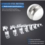 XSHAO 80 Pièces U-Tube Pince, Acier inoxydable Collier Fixation Tube, Colliers de Serrage à Deux Trous Pour la Fixation du Suppo
