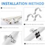 XSHAO 80 Pièces U-Tube Pince, Acier inoxydable Collier Fixation Tube, Colliers de Serrage à Deux Trous Pour la Fixation du Suppo