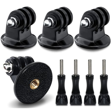 Adaptateur de trépied GoPro Adaptateur 4PCS avec Vis moletée pour Gopro Hero 5 Hero 5 Session Hero 4 Hero 3+ Hero 3 Hero 2 Hero