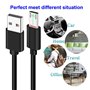 2x 1M Câbles Micro USB à Pointe Extra Longue pour Téléphones Blackview OSCAL S60 (Pro) BV4000 BV4900 BV4900s BV5500 Plus BV5800 