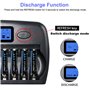 CITYORK Chargeur de Piles 12 Slots pour Ni-MH Ni-CD AA/AAA Piles Rechargeables avec écran LCD Intelligent et décharge et Protect