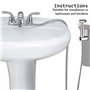 Bidet à main robinet de toilette pulvérisateur bidet d'eau chaude , accessoires de bidet accessoire de douche en acier inoxydabl