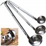 3 Pièces Louche pour Soupe avec Crochet Professionnel Louche pour Soupe Acier Inoxydable Louche à Soupe à Long Manche pour la Cu