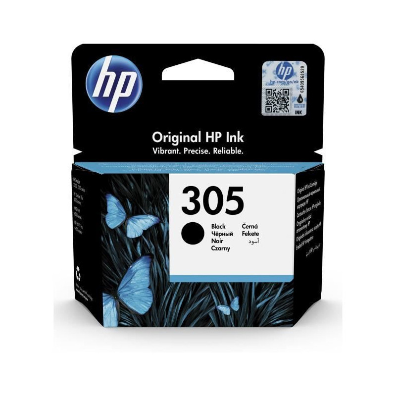 HP Cartouche d'encre noire 305 authentique