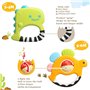 TINOTEEN Bébé Hochets Jouets Ensemble, 5 Pcs Anneau De Dentition Shaker Grab Spin Hochet Jouet pour 3 6 9 12 18 Mois Bébés Infan